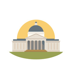 Obraz premium Majestic parliament building with neoclassical building vector art design 