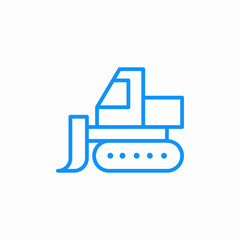Obraz premium tracked bulldozer icon sign vector