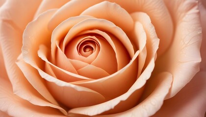 The stunning peach rose in full bloom displays its delicate petals and intricate design.