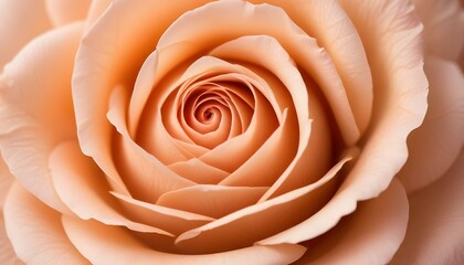 A stunning close-up showcases the delicate beauty of a peach rose in full bloom.