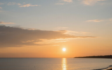 Naklejka premium sunset at the beach