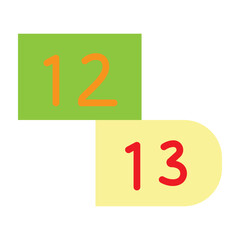 Numerical Reasoning Vector Flat Icon Design