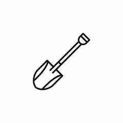 digging shovel icon sign vector