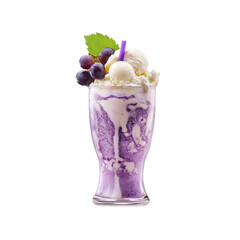 Delicious Grape Ice Cream Float with Fresh Grapes