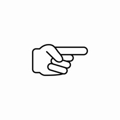 pointing right icon sign vector