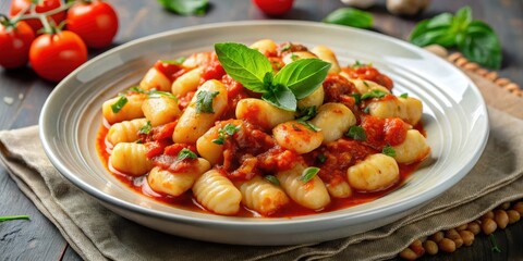 Gnocchi with Tomato Sauce and Fresh Basil