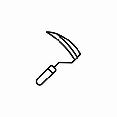 sickle tool icon sign vector