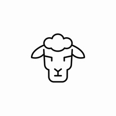 sheep head icon sign vector