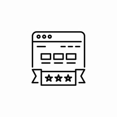 website ranking icon sign vector