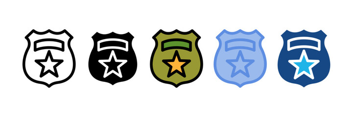Police Badge Icon Element For Design