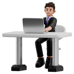 Businessman 3D Cartoon Character