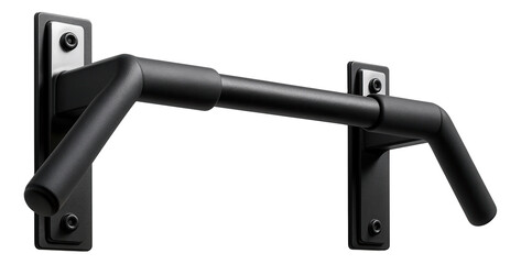 A wall-mounted pull-up bar designed for a sturdy installation in a home gym or basement.