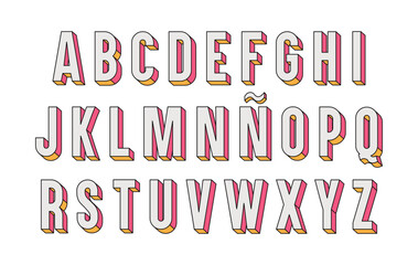 3D Typography isolated.