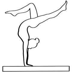 Clean minimalist vector silhouette design of a gymnasium for workout or fitness