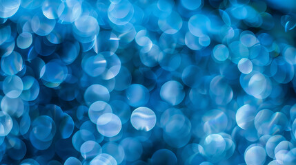 Blue bokeh. Abstract background with blurry festival lights and outdoor celebration bokeh. Colorful background. Abstract design with textured.