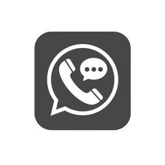 WhatsApp Call Icon in Flat Design Style