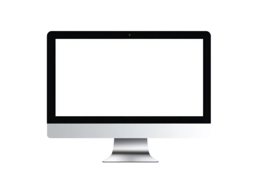 Modern desktop computer monitor display with a blank screen highlighting minimalist design and sleek aesthetics for contemporary workspaces