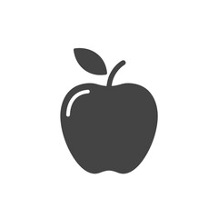 Simple Black and White Apple Icon