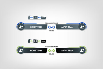 sports vector banner tv broadcast for keeping score of football game match