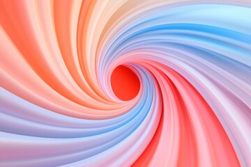 Abstract a colorful swirl of pink, blue, and white with a red circle in the center background.