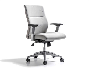 Fototapeta premium Industrial Modern Office Chair with Concrete Texture Seat Isolated