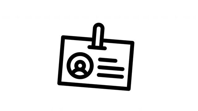 id card minimalist stroke animation