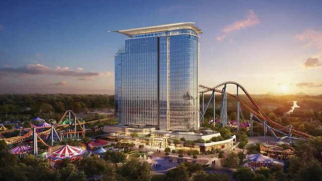 Hotel in a theme park.
