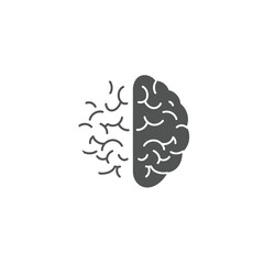 Divided Human Brain Illustration