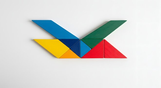 Tangram design. bird shape concept.