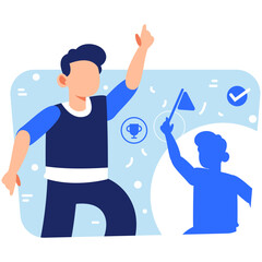 Celebrating a Team Achievement with Joyful Gestures Representing Unity Motivation and Symbols of Shared Success