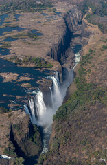 aerial view of Victoria Falls National Park in Zambia