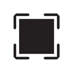 computer monitor with blank screen isolated