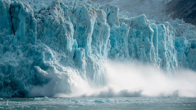 Glacier Calving into Ocean/海に崩れる氷河4