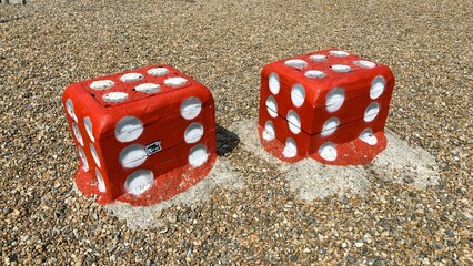 Dices at the Beach in Brighton