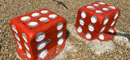 Dices at the Beach in Brighton