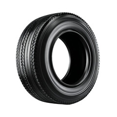 A single, isolated tire with a detailed tread pattern against a blurred background