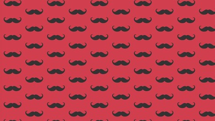 Vector seamless mustache pattern design 