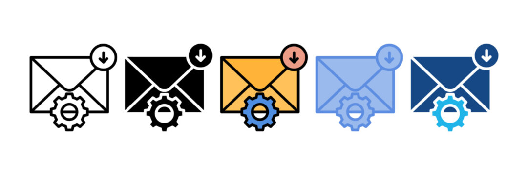 Email Setup Icon Element For Design