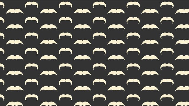Vector seamless mustache pattern design 