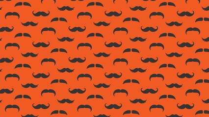 Vector seamless mustache pattern design 