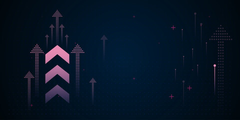 Groups of Dotted arrows and data lines suggest analytics or stock trends, making this background suitable for business or finance themes. enhancing a sense of vector illustration