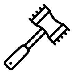 Tenderizer icon. Vector line icon