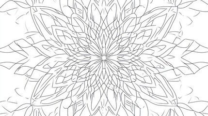 Intricate symmetrical floral design