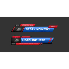 News Lower Third Vector Art  Icons  and Graphics