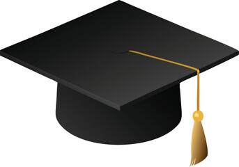 A symbolic representation of academic achievement this image features a black graduation cap with a golden tassel signifying the culmination of hard work and the