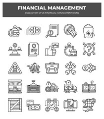 Financial Management Icons: A Collection of 25 Essential Business Finance Icons