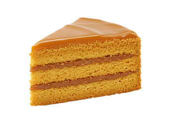 Delicious Caramel Cake Slice, Sweet Treat, Bakery Dessert