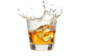 Cheers with a shot of tequila in a glass, capturing the moment of a lively toast with an exciting splash of liquid