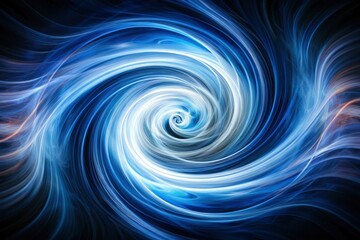 Fototapeta premium Hypnotic Blue and White Swirl Abstract Long Exposure Photography
