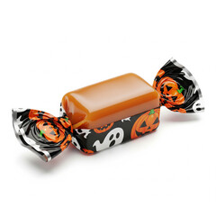 Halloween Caramel Candy Isolated on White